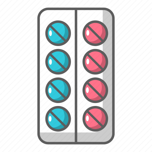 Addiction, antibiotic, blister, blue, cartoon, pack, pills icon - Download on Iconfinder