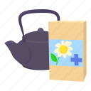 box, cartoon, drink, object, tea, teapot, white