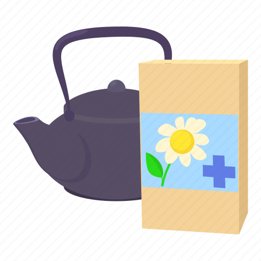 Box, cartoon, drink, object, tea, teapot, white icon - Download on Iconfinder