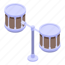 double, drums, isometric
