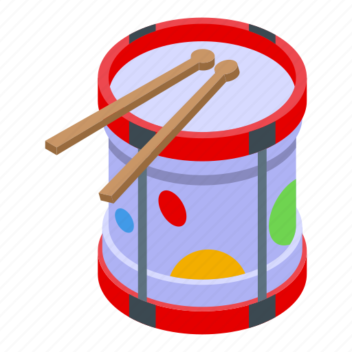 Holiday, drum, isometric icon - Download on Iconfinder