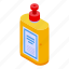 dry, cleaning, chemical, bottle, isometric 