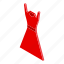 dry, cleaning, red, dress, isometric 