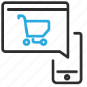 cart, mobile, online, phone, shopping