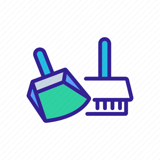 Broom, brush, cleaning, dust, dustpan, equipment, sweeping icon - Download on Iconfinder