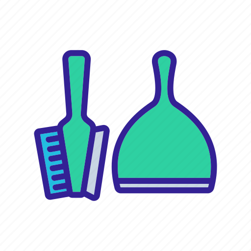 Brush, cleaning, dustpan, equipment, signs, sweeping, washing icon - Download on Iconfinder