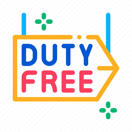 Duty, free, nameplate, pointer, product, shop, store icon - Download on Iconfinder