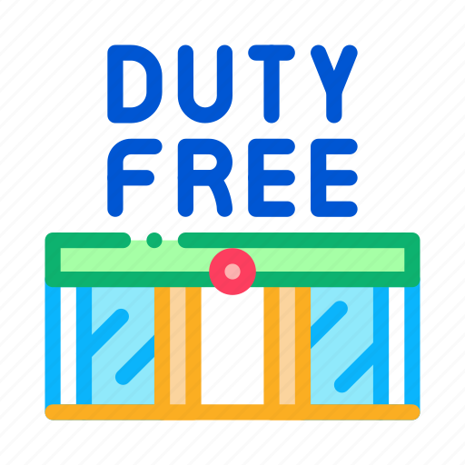 Duty, entrance, free, nameplate, shop, store, to icon - Download on Iconfinder