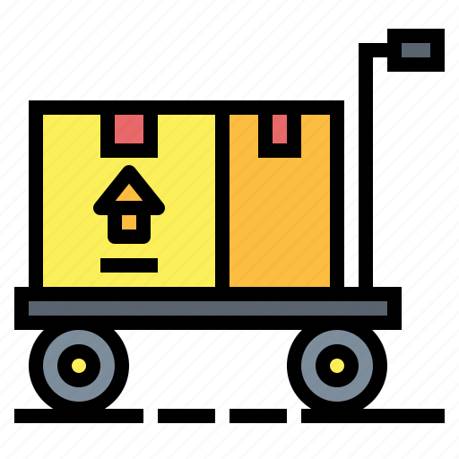 Box, carts, package, packing, shipping, transport, trolley icon - Download on Iconfinder