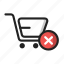 bag, commerce, delete, ecommerce, error, shopping 
