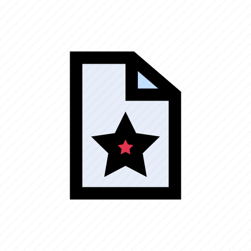 Document, favorite, file, sheet, starred icon - Download on Iconfinder