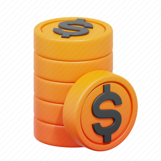 Coin, money, business, finance 3D illustration - Download on Iconfinder