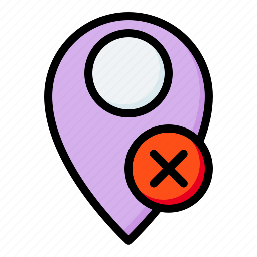 Delete, delete location, location, pin icon - Download on Iconfinder