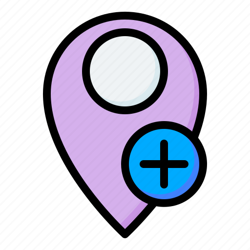 Add location, location, pin, plus icon - Download on Iconfinder
