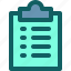 clipboard, list, order, report, checklist 
