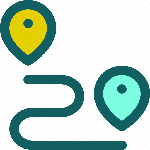 Route, gps, map, pin, location icon - Download on Iconfinder