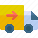 send, truck, courier, car, delivery