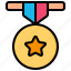 awards, medal, badge, award, reward, star, rating 