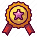 badge, award, medal, achievement, winner, reward, prize, label, star