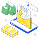 invoice, mail, online, money, message, store
