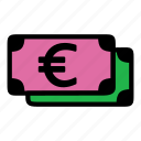 banknote, cash, euro, money