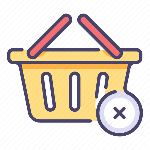 Basket, cancel, cart, delete, empty, store icon - Download on Iconfinder