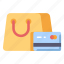 bag, card, credit, payment, purchase, shopping, store 