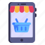 online shopping, m commerce, ecommerce, mobile shopping, shopping basket 