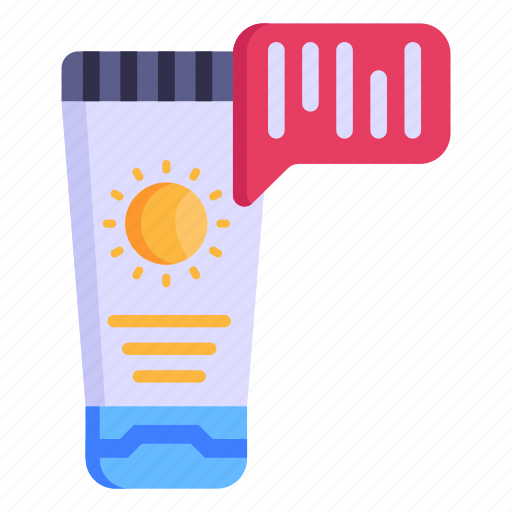 Sunblock, cream, cosmetic, barcode, product code icon - Download on Iconfinder