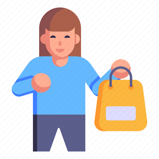 Shopping, buying, shopping bag, shopping girl, purchase icon - Download on Iconfinder