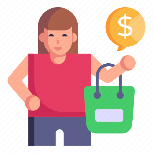 Purchase, buying, shopping, shopping girl, shopping price icon - Download on Iconfinder