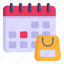 shopping appointment, reminder, shopping date, calendar, shopping bag 