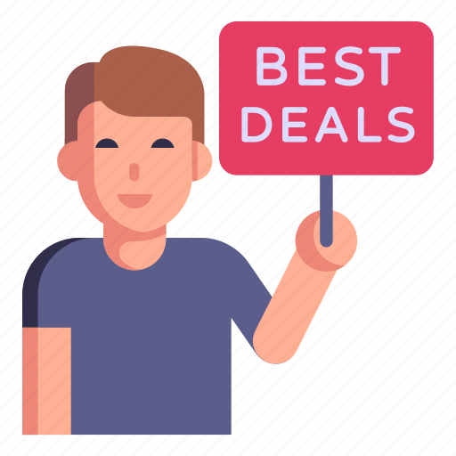 Placard, best deals, handheld poster, banner, bulletin icon - Download on Iconfinder