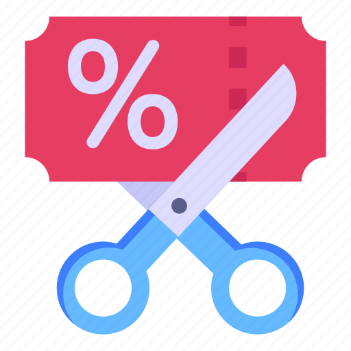Cost reduction, tax deduction, cut price, half price, price reduction icon - Download on Iconfinder