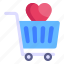 shopping cart, love shopping, shopping trolley, ecommerce, love cart 