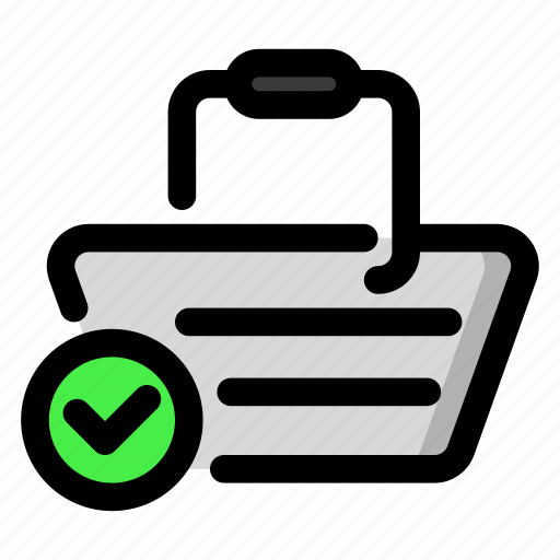 Basket, cart, check mark, store, shop, verified, approved icon - Download on Iconfinder