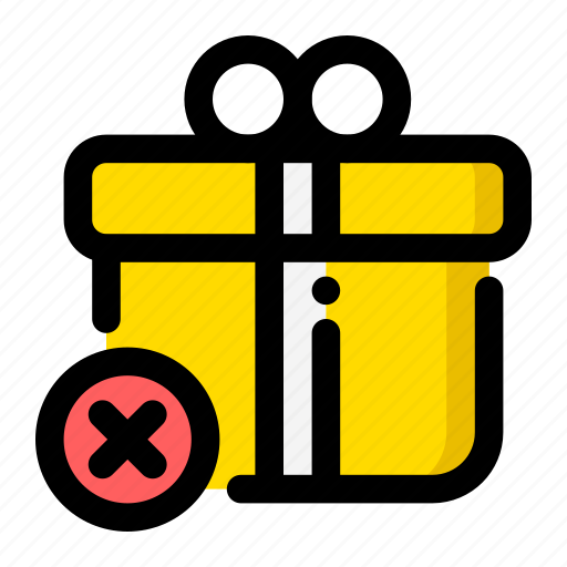 Bonus, cancel, gift, remove, present, benefit, giftbox icon - Download on Iconfinder