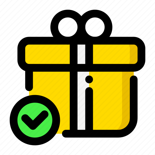 Activate, bonus, check mark, gift, present, benefit, giftbox icon - Download on Iconfinder