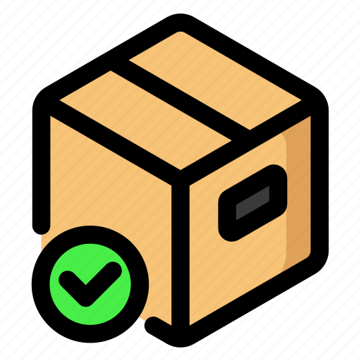 Check mark, order, package, ready, deliverable, delivered, verified icon - Download on Iconfinder