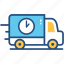 delivery, package, service, shipping, time, transport, truck 