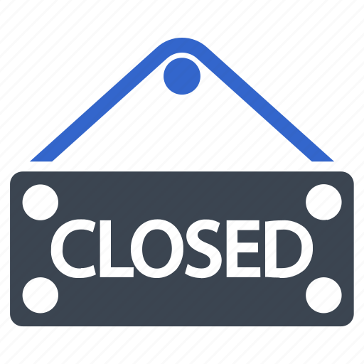 Closed, notice, shop, sign, store icon - Download on Iconfinder