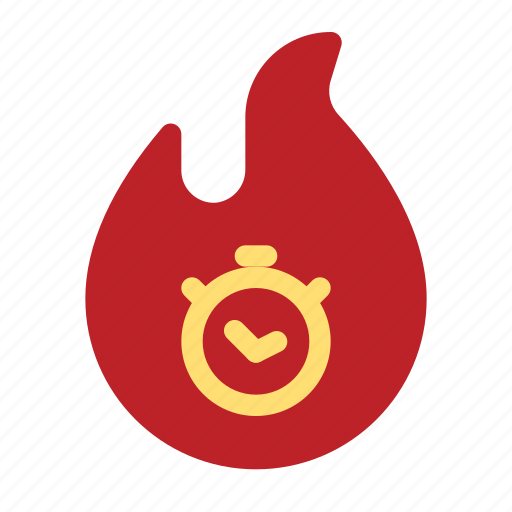 Hot time, clock, watch, time, fire, timer, burning icon - Download on Iconfinder