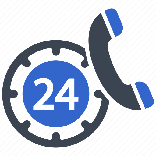 24 hours, call center, helpline, hotline, telephone icon - Download on Iconfinder
