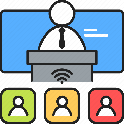 Elearning, realtime, lecture, professor, teacher, e-learning icon - Download on Iconfinder