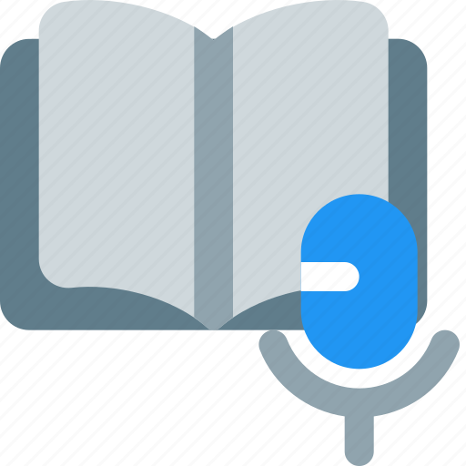 Open, book, mic, education icon - Download on Iconfinder