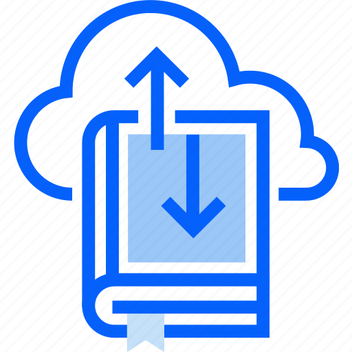 Cloud, ebook, online education, database, e-learning, app, library icon - Download on Iconfinder