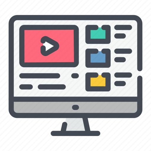 Computer, e, fild, learning, lesson, video icon - Download on Iconfinder