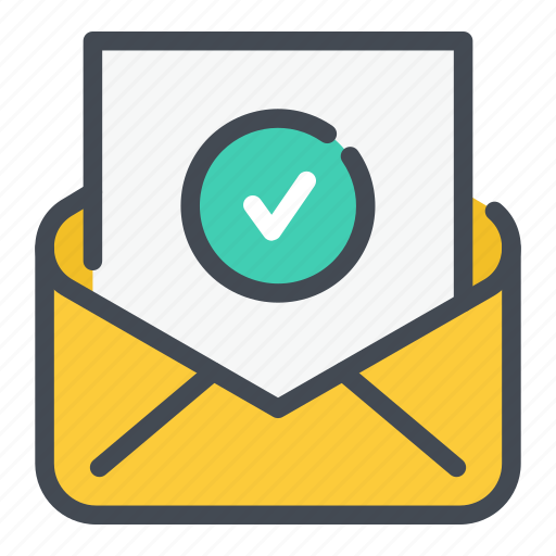 Approved, check, e, email, letter, mail, tick icon - Download on Iconfinder