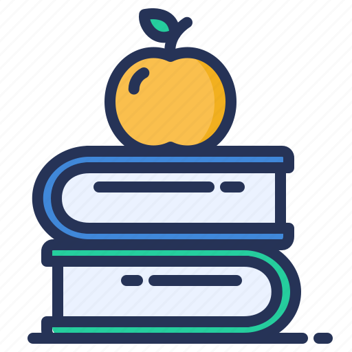 Apple, back, books, school icon - Download on Iconfinder