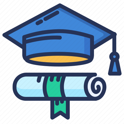 Academic hat, degree, graduation, scroll icon - Download on Iconfinder